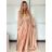 Šaty elegantné saténové dlhý rukáv dámske (S / M.ONE SIZE) TALIANSKÁ MÓDA IMM22HG3893/DU -   šedá světlá -   S / M