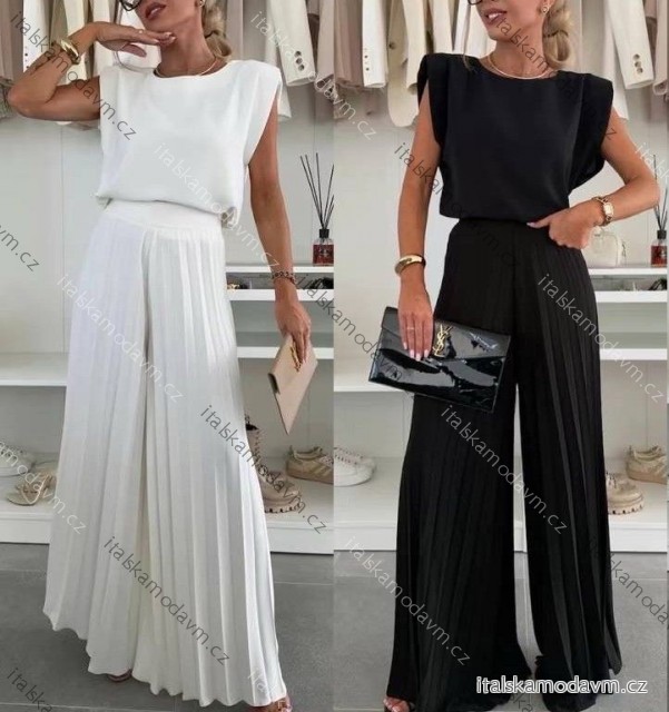 Souprava tunika bez rukávu a kalhoty dlouhé dámské (XS/S/M ONE SIZE) ITALSKÁ MÓDA IMWHP25637