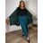 Cardigan letný 3/4 dlhý rukáv dámsky nadrozmer VESUNA (48/50/52 ONE SIZE) TALIANSKA MÓDA IM425415/DUR  zelená khaki