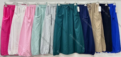 Sukně dlouhá s kapsami dámská (S/M/L ONE SIZE) ITALSKÁ MÓDA IM425403