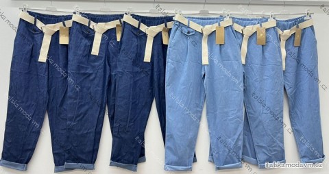 Kalhoty dlouhé riflové dámské (S/M/L ONE SIZE) ITALSKÁ MÓDA IM425418