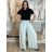 Kalhoty letní dlouhé oversize dámské (S/M/L ONE SIZE) ITALSKÁ MÓDA IM425271