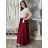 Sukně saténová dlouhá dámská Carol (S/M/L ONE SIZE) ITALSKá MODA IM325CAROL/DR S/M/L fuchsiová