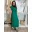 Šaty dlouhé krátký rukáv dámské plisované Sona (S/M ONE SIZE) ITALSKá MóDA IMC24258/DU khaki S/M/L
