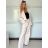 Súprava elegantné sako krátke dlhý rukáv a nohavice dámske ALICE (S/M ONE SIZE) TALIANSKA MÓDA IMWHP25525/DU -   svetlo modrá -   S / M