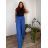 Kalhoty dlouhé letní dámské nadrozměr DANIELLA (52/54/56 ONE SIZE) ITALSKÁ MÓDA IM425DANIELLA/DUR kr. modrá 52/54/56