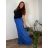 Kalhoty dlouhé letní dámské nadrozměr DANIELLA (52/54/56 ONE SIZE) ITALSKÁ MÓDA IM425DANIELLA/DUR kr. modrá 52/54/56