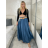 Sukně dlouhá s kapsami s páskem dámská SISI (S/M/L ONE SIZE) ITALSKÁ MÓDA IM425239