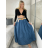 Sukně dlouhá s kapsami s páskem dámská SISI (S/M/L ONE SIZE) ITALSKÁ MÓDA IM425239/DU S/M/L hnědá