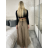 Sukně dlouhá s kapsami s páskem dámská SISI (S/M/L ONE SIZE) ITALSKÁ MÓDA IM425239/DU S/M/L hnědá