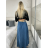 Sukně dlouhá s kapsami s páskem dámská SISI (S/M/L ONE SIZE) ITALSKÁ MÓDA IM425239/DU S/M/L hnědá