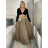 Sukně dlouhá s kapsami s páskem dámská SISI (S/M/L ONE SIZE) ITALSKÁ MÓDA IM425239/DU S/M/L hnědá