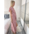 Šaty dlouhé elegantní letní krátký rukáv dámské BLANA (S/M/L ONE SIZE) ITALSKÁ MÓDA IMD25115/DR S/M/L světle mintová