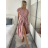 Šaty dlouhé elegantní letní krátký rukáv dámské BLANA (S/M/L ONE SIZE) ITALSKÁ MÓDA IMD25115/DR S/M/L světle mintová