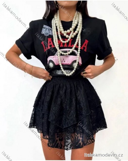 Sukně krátká krajková dámská (XS/S/M ONE SIZE) ITALSKÁ MÓDA IMWHP251911