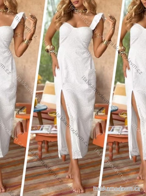 Šaty letní krajkové krátký rukáv dámské (XS/S/M ONE SIZE) ITALSKÁ MÓDA IMWHP251921