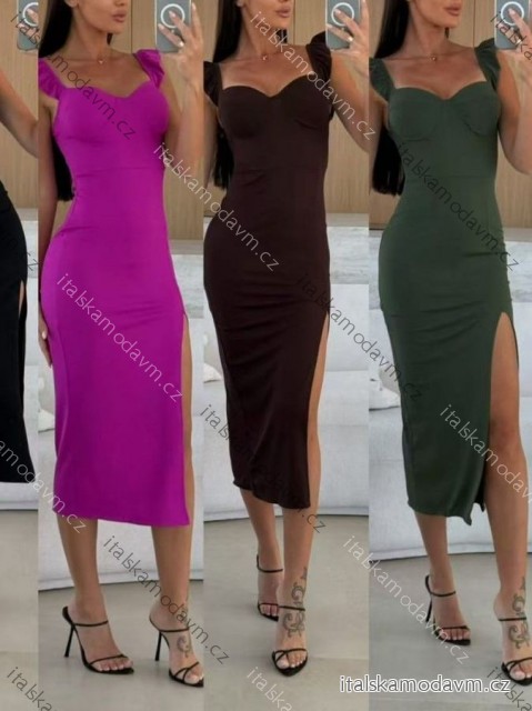 Šaty elegantní letní krátký rukáv dámské (XS/S/M ONE SIZE) ITALSKÁ MÓDA IMWHP251924