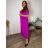 Šaty dlhé elegantný letný krátky rukáv dámske nadrozmer ASTRA (42/44/46 ONE SIZE) TALIANSKA MÓDA IM425422/DUR  čierna