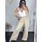 Kalhoty dlouhé letní dámské  (S/M/L ONE SIZE) ITALSKÁ MÓDA IMD23417/DUR M/L Černá