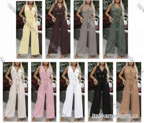 Overal dlouhý elegantní bez rukávu dámské (XS/S/M ONE SIZE) ITALSKÁ MÓDA IMWB251558