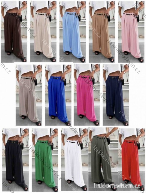 Nohavice dlhé letné s opaskom dámske (XS/S/M ONE SIZE) TALIANSKA MÓDA IMWB251563