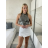 Top croptop třpytivý na ramínka dámské BEATA (S/M/L ONE SIZE) ITALSKÁ MÓDA IMPSH246528