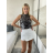 Top croptop třpytivý na ramínka dámské BEATA (S/M/L ONE SIZE) ITALSKÁ MÓDA IMPSH246528