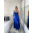 Šaty dlouhé elegantní na ramínka dámské (S/M ONE SIZE) ITALSKá MODA IM323013/DU   vínová   S/M