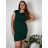 Šaty elegantní společenské dámské (2XL-4XL) ITALSKá MóDA IMM23CAROL-3 smaragdová 2XL