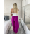 Nohavice letné zavinovací dlhé oversize dámske GINIE (S/M/L ONE SIZE) TALIANSKA MÓDA IMD24250/DU S/M/L zelená