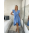 Šaty letní mušelín krátký rukáv dámské RITA (S/M/L ONE SIZE) ITALSKÁ MÓDA IMWB25886/DUR S/M/L bílá