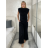 Souprava elegantní tričko bez rukávu a kalhoty dlouhé dámské LUCY (S/M/L ONE SIZE) ITALSKÁ MÓDA IMWAC251491/DU S/M/L Černá