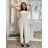 Overal dlouhý elegantní žabičkovaný carmen bez rukávu dámský (S/M/L ONE SIZE) ITALSKÁ MÓDA IM425322/DUR béžová S/M/L