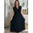 Šaty dlouhé volnočasové letní mušelín krátký rukáv dámské INGE (S/M/L ONE SIZE) ITALSKÁ MÓDA IM425304/DUR S/M/L hnědá