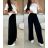 Nohavice dlhé letné dámske nadrozmer (S/M/L ONE SIZE) TALIANSKA MÓDA IMWGB25228/DUR zelená khaki S/M/L