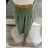 Nohavice dlhé aladinky letné dámske (S/M/L ONE SIZE) TALIANSKA MÓDA IMD24029/DUR zelená khaki S/M/L