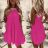 Šaty letné skladané bez rukávov dámske (S/M ONE SIZE) TALIANSKA MÓDA IMD24058/DR tmavo ružová S/M/L