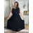 Šaty dlouhé košilové bez rukávu dámské (S/M/L ONE SIZE) ITALSKá MóDA IMC250001/DU -   Černá -   S/M/L