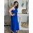 Šaty dlouhé košilové bez rukávu dámské (S/M/L ONE SIZE) ITALSKá MóDA IMC250001/DU -   Černá -   S/M/L