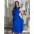 Šaty dlouhé košilové bez rukávu dámské (S/M/L ONE SIZE) ITALSKá MóDA IMC250001/DU -   Černá -   S/M/L