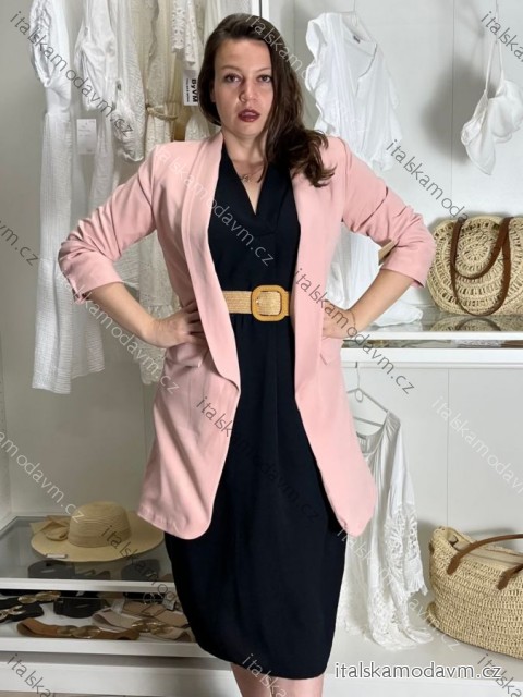 Sako prodloužené s podšívkou dlouhý rukáv dámské (M/L/XL ONE SIZE) ITALSKá MóDA IMC23213