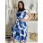 Šaty dlouhé letní krátký rukáv dámské (S/M/L ONE SIZE) ITALSKÁ MÓDA IMD250001/DUR -   červená -   S/M/L