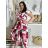 Šaty dlouhé letní krátký rukáv dámské (S/M/L ONE SIZE) ITALSKÁ MÓDA IMD250001/DUR -   červená -   S/M/L