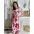 Šaty dlouhé letní krátký rukáv dámské (S/M/L ONE SIZE) ITALSKÁ MÓDA IMD250001/DUR -   červená -   S/M/L