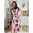 Šaty dlouhé letní krátký rukáv dámské (S/M/L ONE SIZE) ITALSKÁ MÓDA IMD250001/DUR -   červená -   S/M/L
