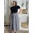 Sukně dlouhá s páskem dámská (S/M/L ONE SIZE) ITALSKÁ MÓDA IM425444/DU -   šedá -   S/M/L