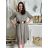 Šaty ľanové košeľové krátky rukáv dámske (S/M/L ONE SIZE) TALIANSKA MODA IM7250001/DU -   čierna
 -   S/M/L