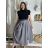 Sukně dlouhá s páskem dámská (S/M/L ONE SIZE) ITALSKÁ MÓDA IM425444