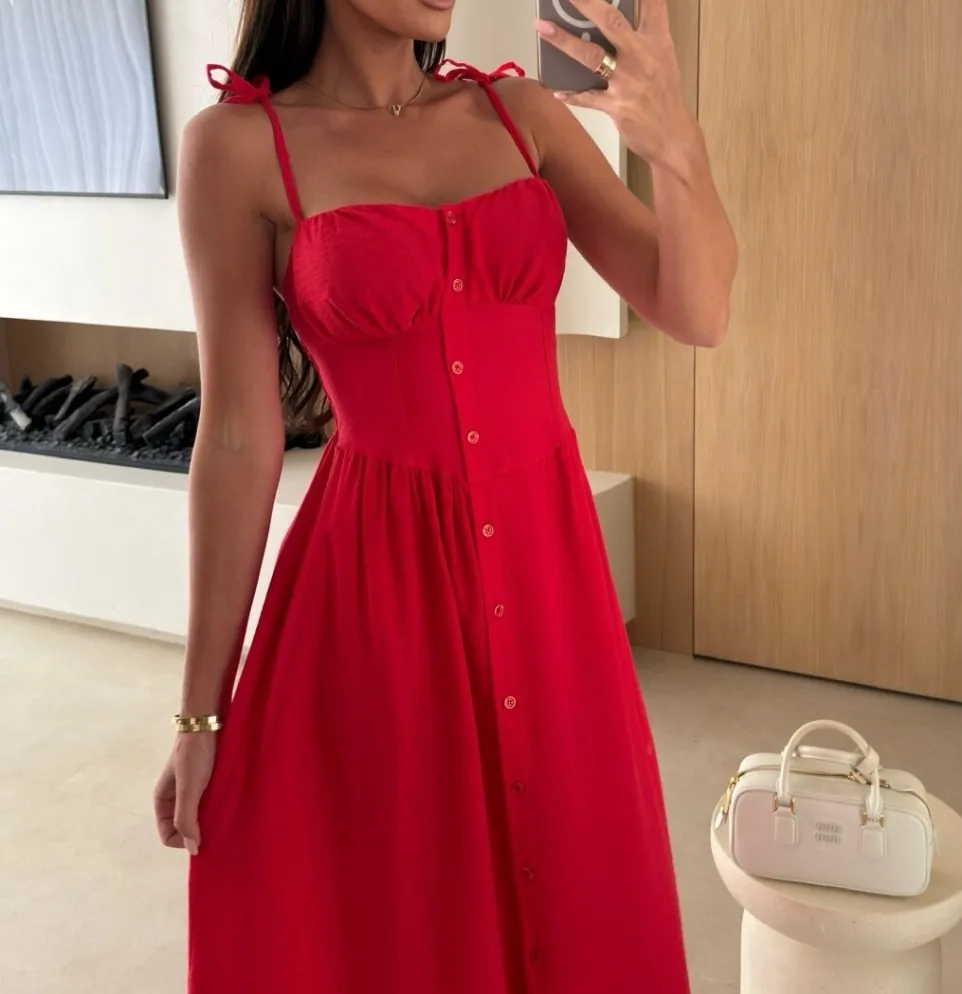 Šaty košeľové letné na ramienka dámske (S/M/L ONE SIZE) TALIANSKA MÓDA IMPMD2534598