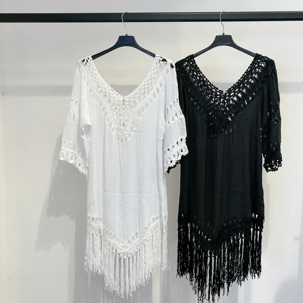 Šaty krátke letné krajkové 3/4 dlhý rukáv dámske (S/M/L ONE SIZE) TALIANSKA MÓDA IMPMD250189ML